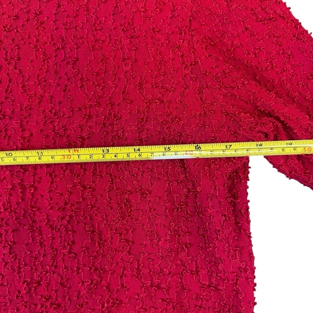 Vintage Robin Clayton Designs Festive Holiday Embroidered Red Shirt Woman’s L - Picture 9 of 14